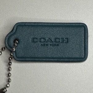 Coach leather hang deep blue-green